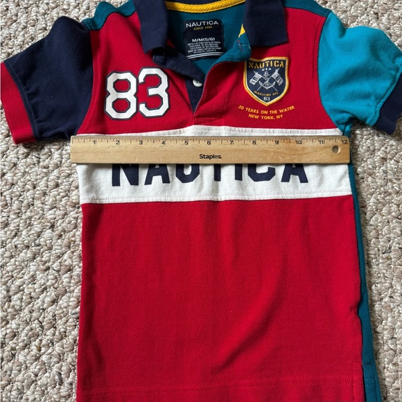 Nautica Kids' Multicolor Polo Shirt NWOT never worn Sz M 5/6 - Picture 2 of 6